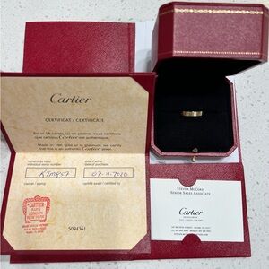 Cartier Love Wedding Band 18k Yellow Gold Size 6